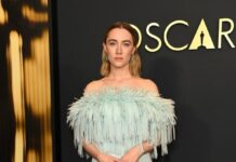 Saoirse Ronan wears custom Louis Vuitton to the 15th Governors Awards