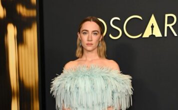 Saoirse Ronan wears custom Louis Vuitton to the 15th Governors Awards