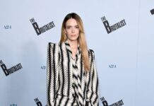 Stacy Martin wears Louis Vuitton to the screening of “The Brutalist” in Los Angeles