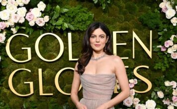 Attending the Golden Globes for "A Complete Unknown," Dior Ambassador Monica Barbaro floated in a strapless #DiorCouture gown by Maria Grazia Chiuri, her pearlescent glow perfectly complemented by Dior Beauty.