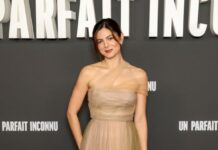 Monica Barbaro wearing Dior at the 'A Complete Unknown' premiere in Paris.