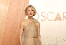 Julianne Hough Channels Old Hollywood Elegance in Christian Dior Dress for Oscars 2025 Red Carpet